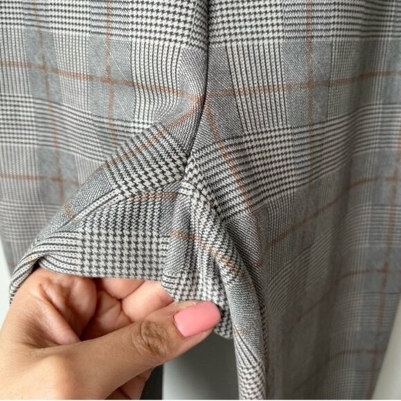 Zara Plaid houndstooth grey Womens pull on leggings size medium - Picture 6 of 7